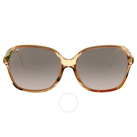 Gucci Rose Gold Floral Sunglasses 